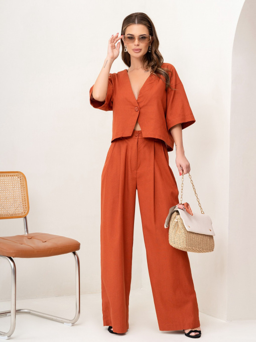 Костюм ISSA Plus модель 14047_terracotta Фото