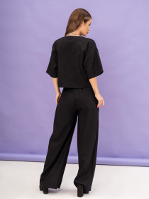 Повседневный костюм ISSA Plus модель 14047_black Фото