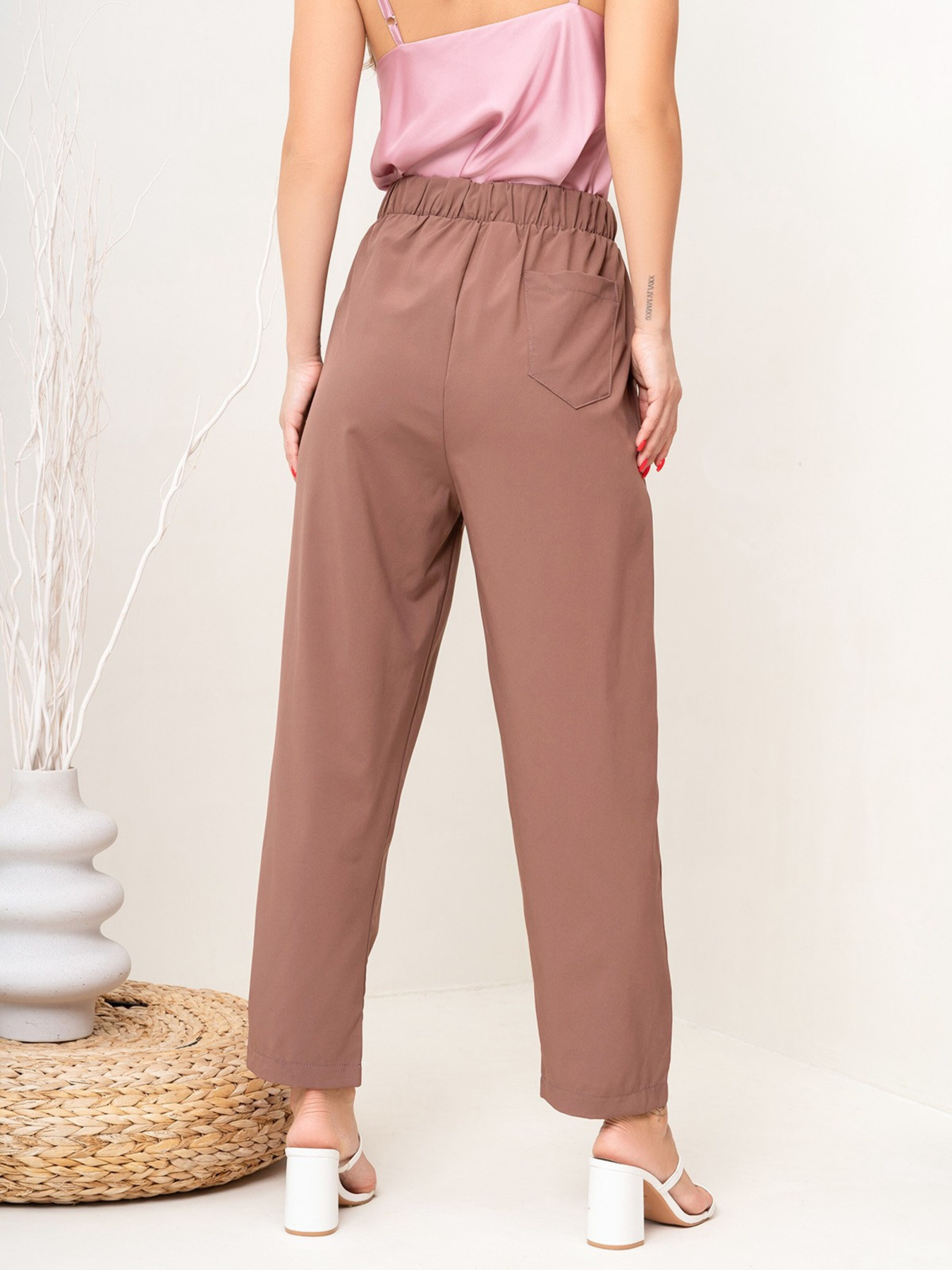 Повседневные штаны ISSA Plus модель 14050_brown Повседневные штаны ISSA Plus модель 14050_brown Фото