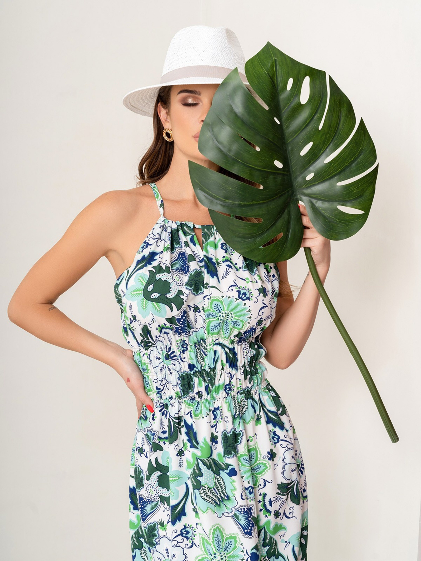 Сарафан ISSA Plus модель 14067_green Сарафан ISSA Plus модель 14067_green Фото