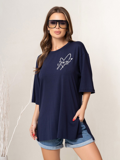 Футболка ISSA Plus модель 14079_blue - фото