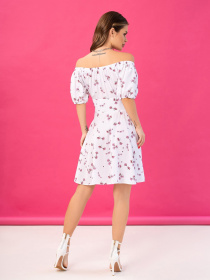 Платье мини ISSA Plus модель SA-474_whitepink Фото