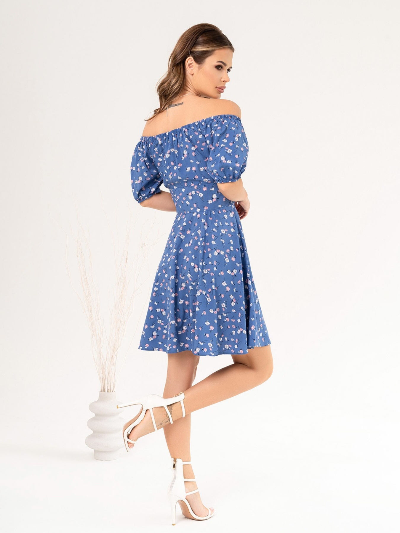 Платье мини ISSA Plus модель SA-474_blue Фото