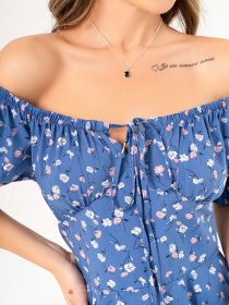 Платье мини ISSA Plus модель SA-474_blue Фото