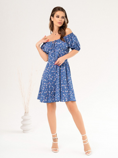 Сукня міні ISSA Plus модель SA-474_blue — фото - INTERTOP