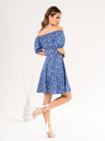 Платье мини ISSA Plus модель SA-474_blue Фото