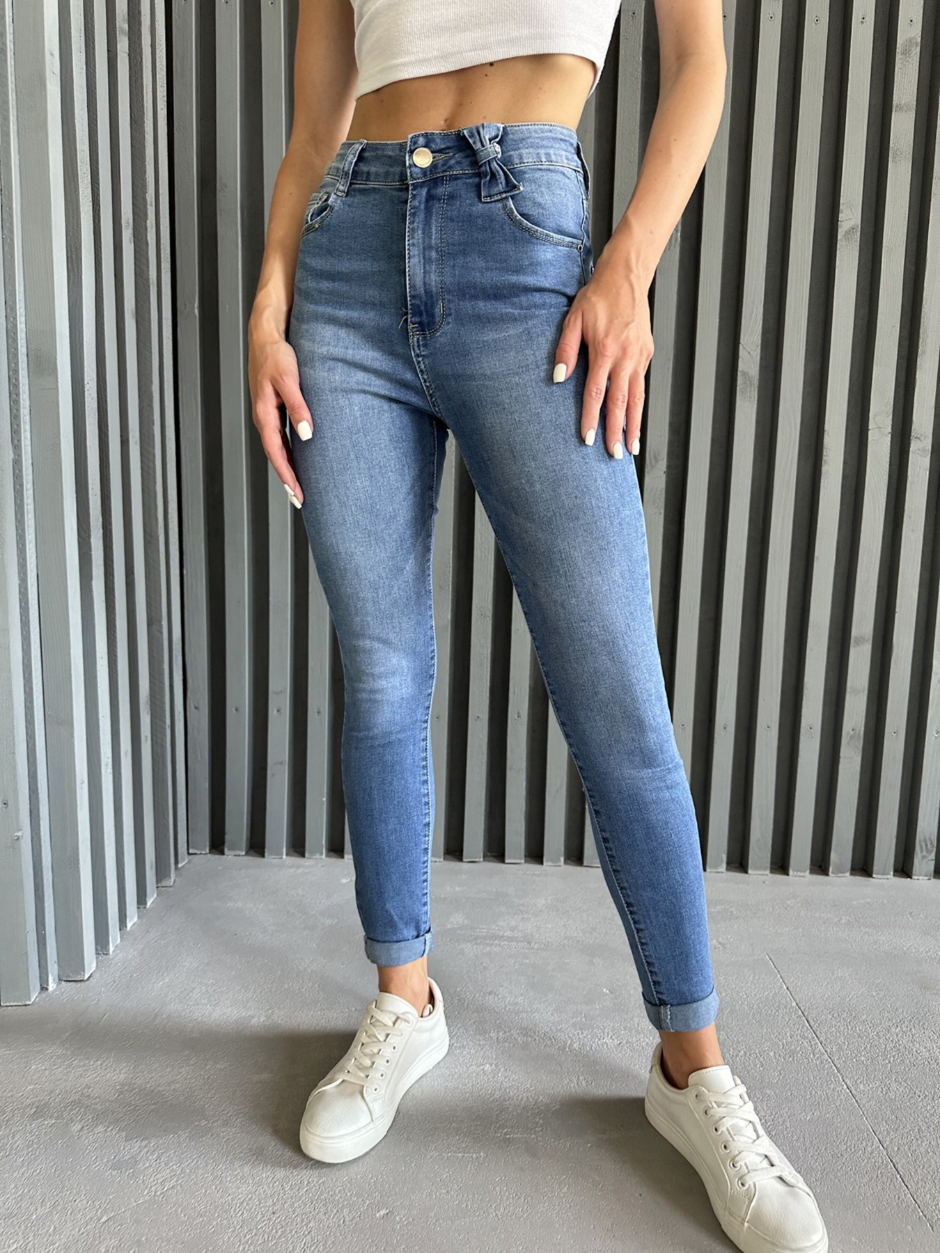 Скинни джинсы ISSA Plus модель WN20-497_blue Фото