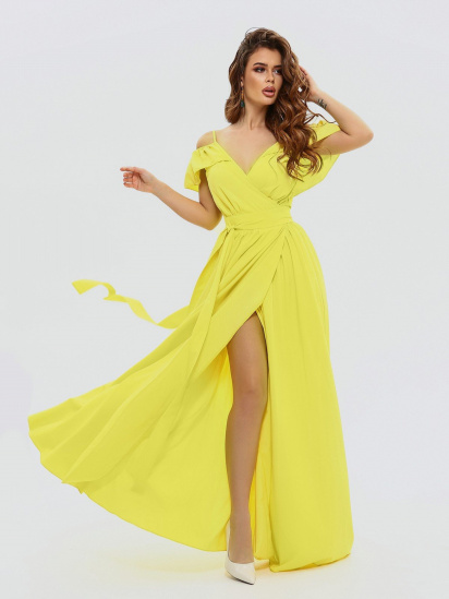 Сукня максі ISSA Plus модель 10816_yellow — фото - INTERTOP