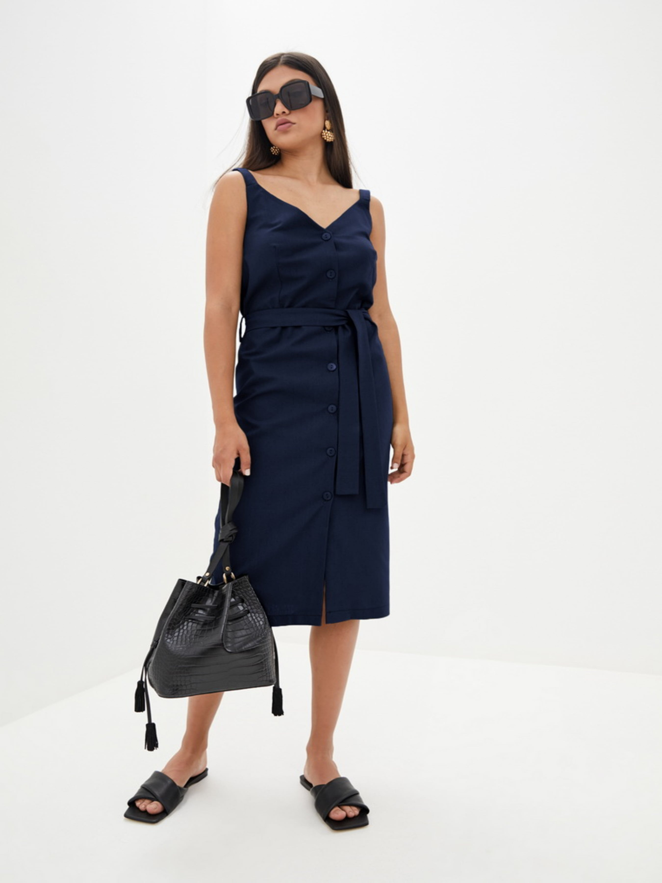 Сарафан ISSA Plus модель 10831_darkblue Фото