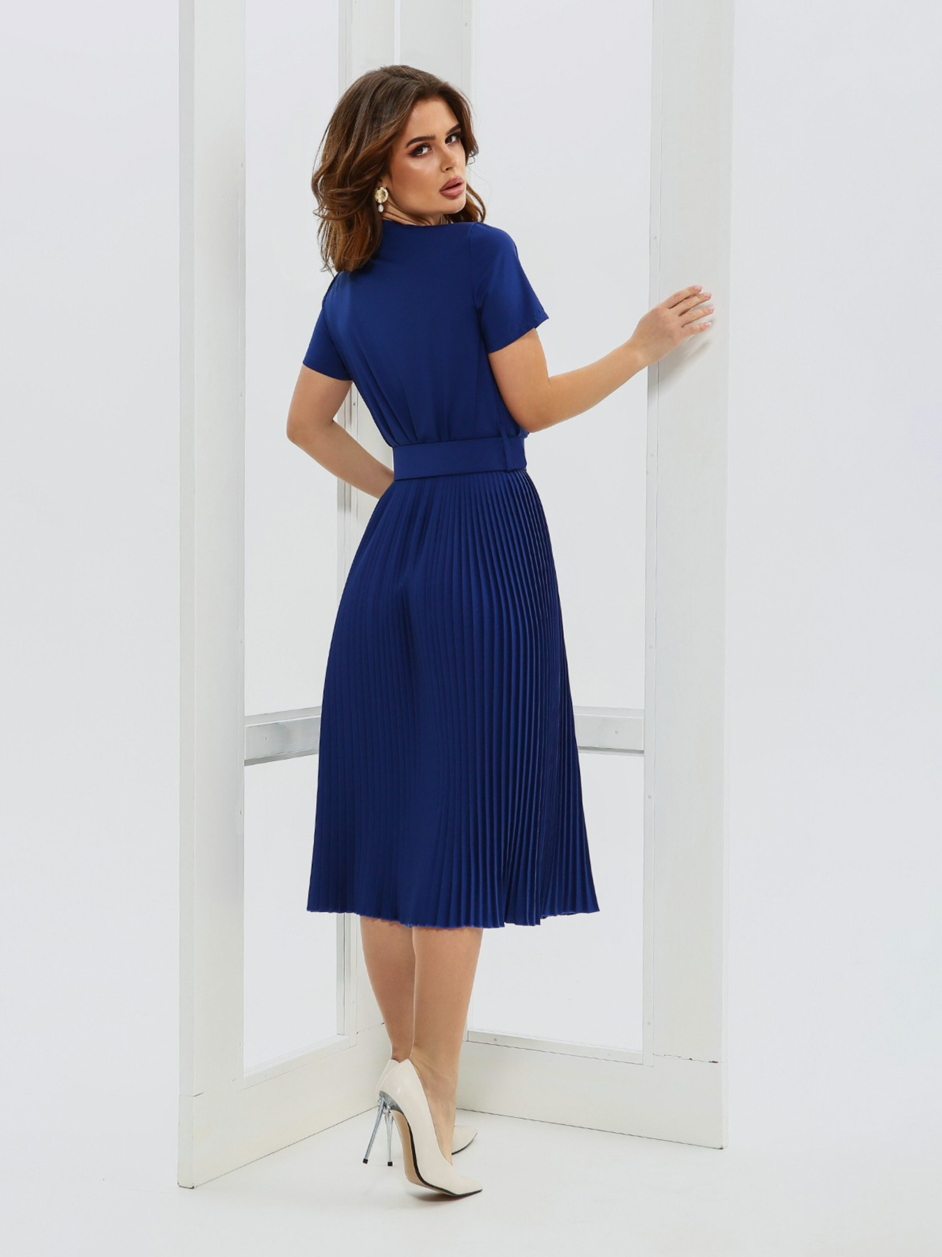 Платье миди ISSA Plus модель 11532_darkblue Фото