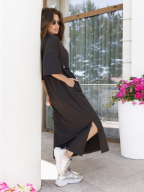 Сукня міді ISSA Plus модель 12006_black Фото