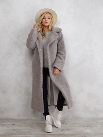 Шуба ISSA Plus модель 12287_grey Фото