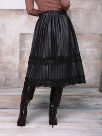 Спідниця міді ISSA Plus модель 12333_black Фото