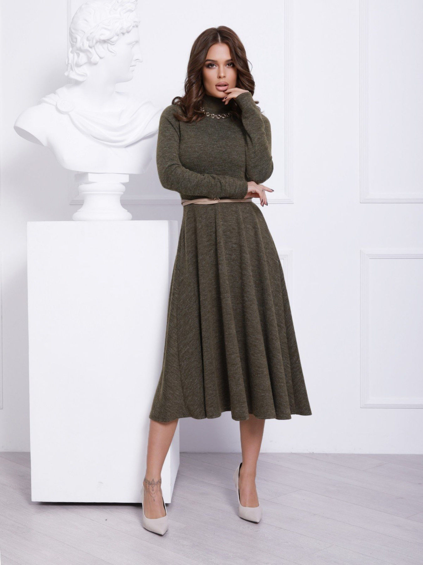 Платье миди ISSA Plus модель 12352_hacks Фото