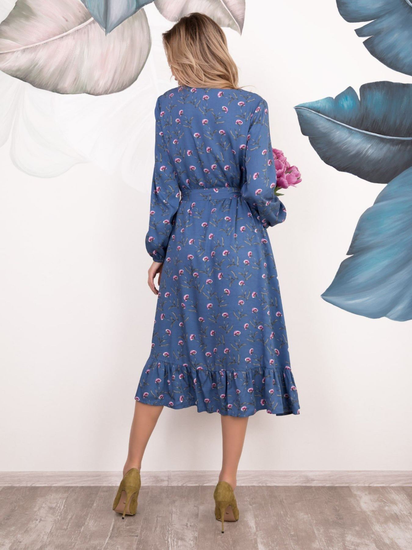 Сукня міді ISSA Plus модель 12532_blue Сукня міді ISSA Plus модель 12532_blue Фото