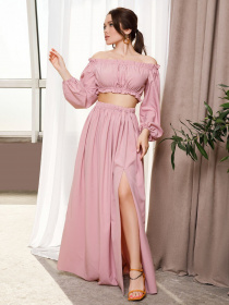 Повседневный костюм ISSA Plus модель 12690_pink Фото