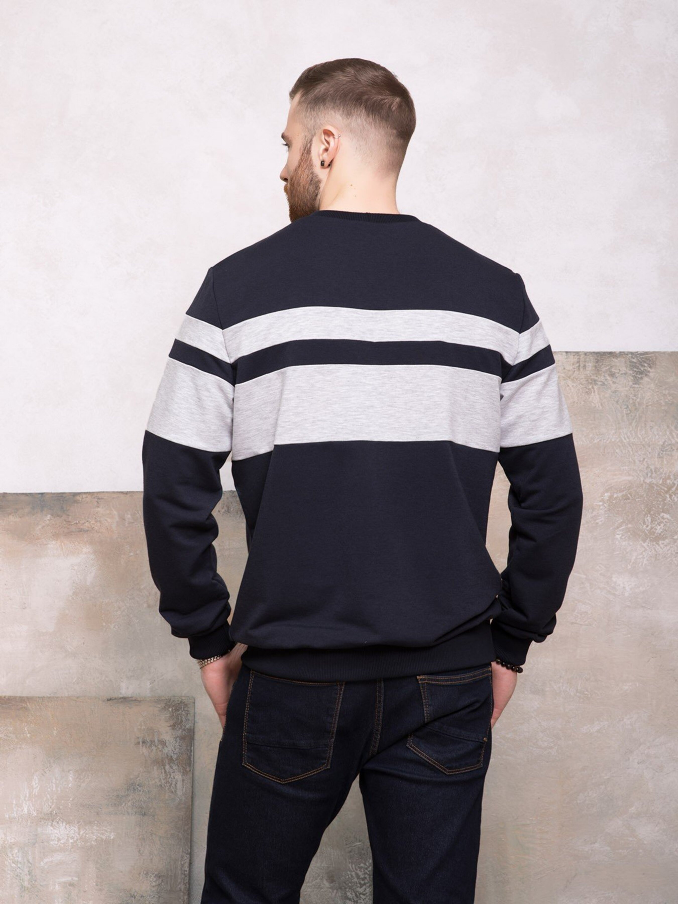 Свитшот ISSA Plus модель GN-413_darkblue Фото