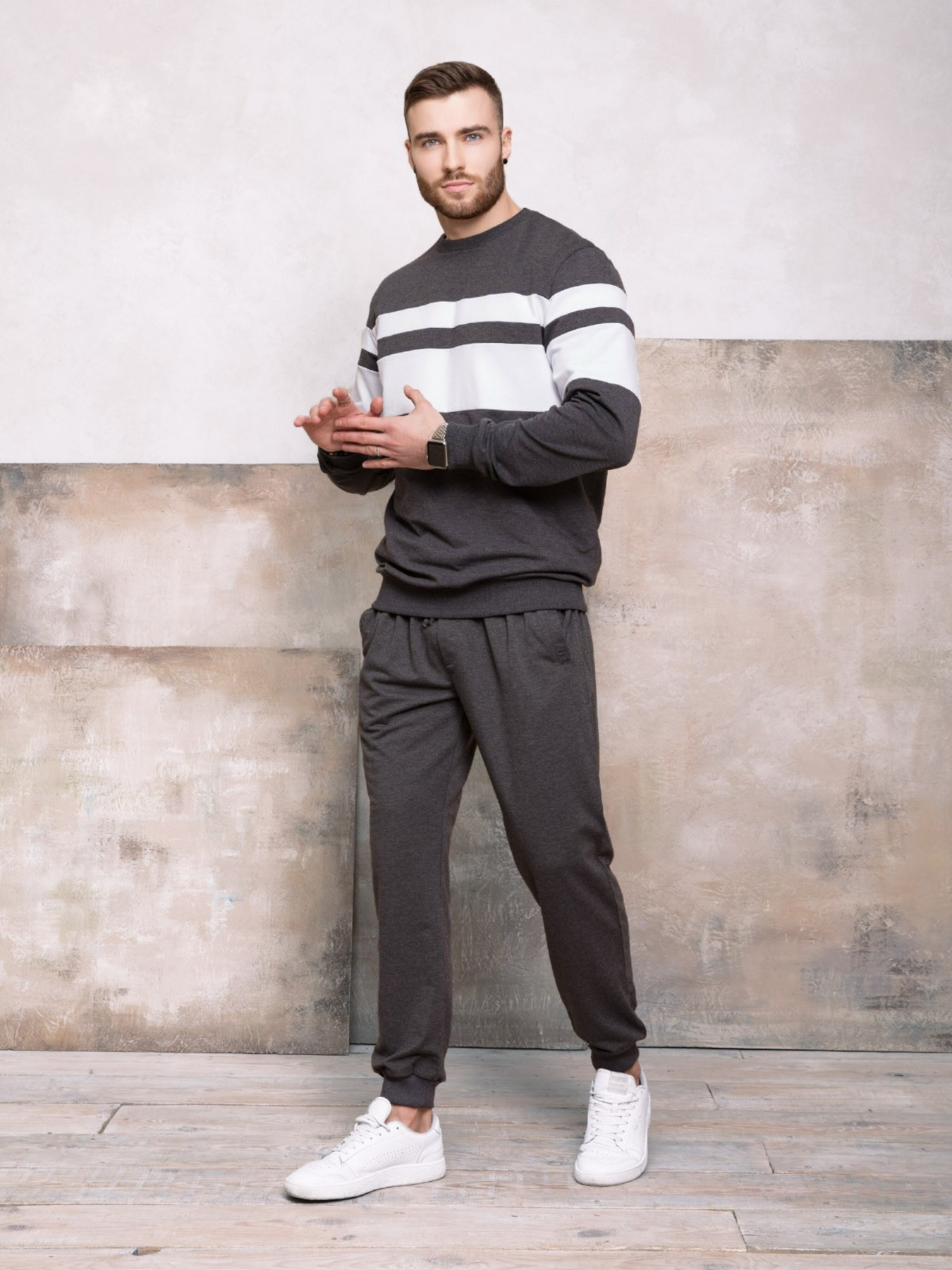 Свитшот ISSA Plus модель GN-413_darkgray Свитшот ISSA Plus модель GN-413_darkgray Фото