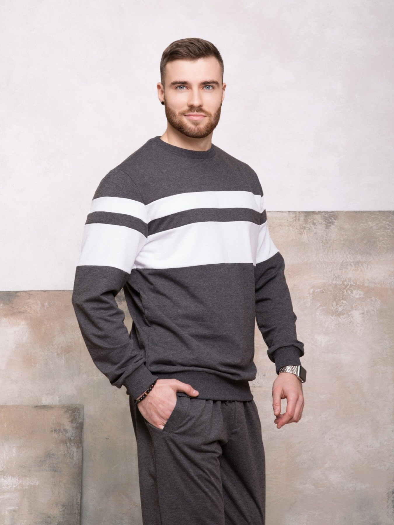 Свитшот ISSA Plus модель GN-413_darkgray Свитшот ISSA Plus модель GN-413_darkgray Фото