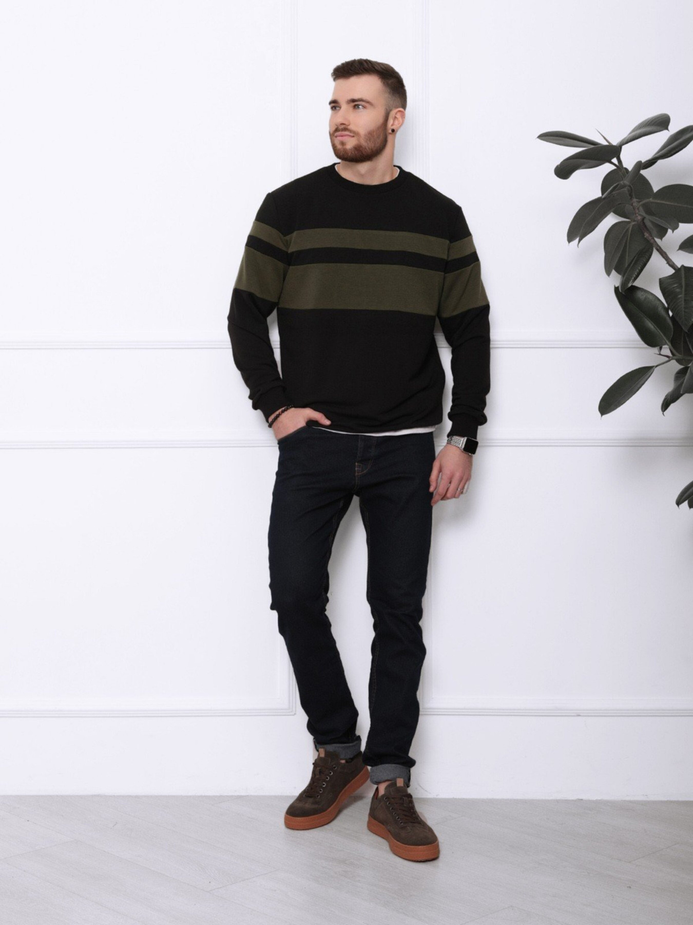 Свитшот ISSA Plus модель GN-413_black Фото