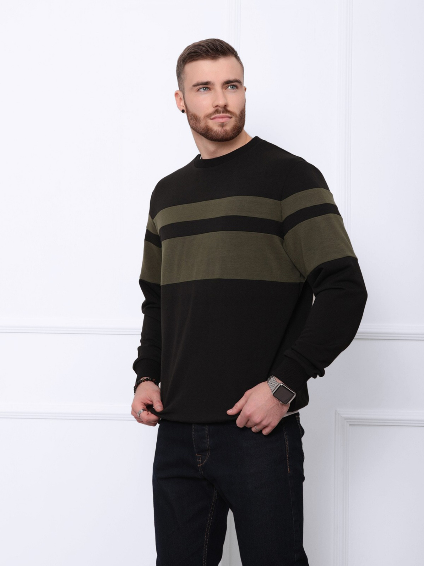 Свитшот ISSA Plus модель GN-413_black Фото