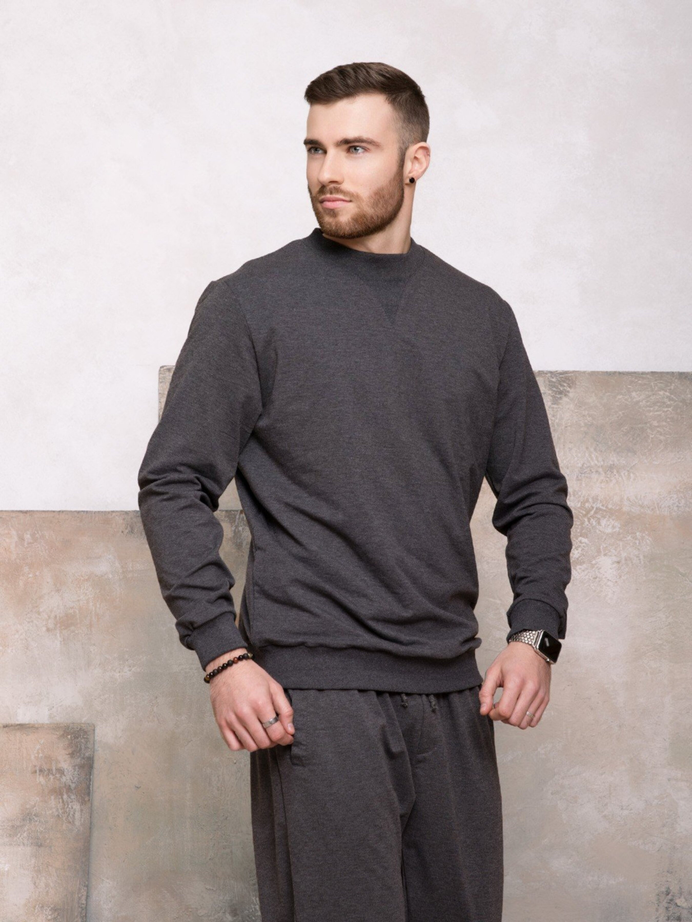 Світшот ISSA Plus модель GN-419_darkgray Фото