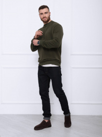 Світшот ISSA Plus модель GN-419_khaki Фото