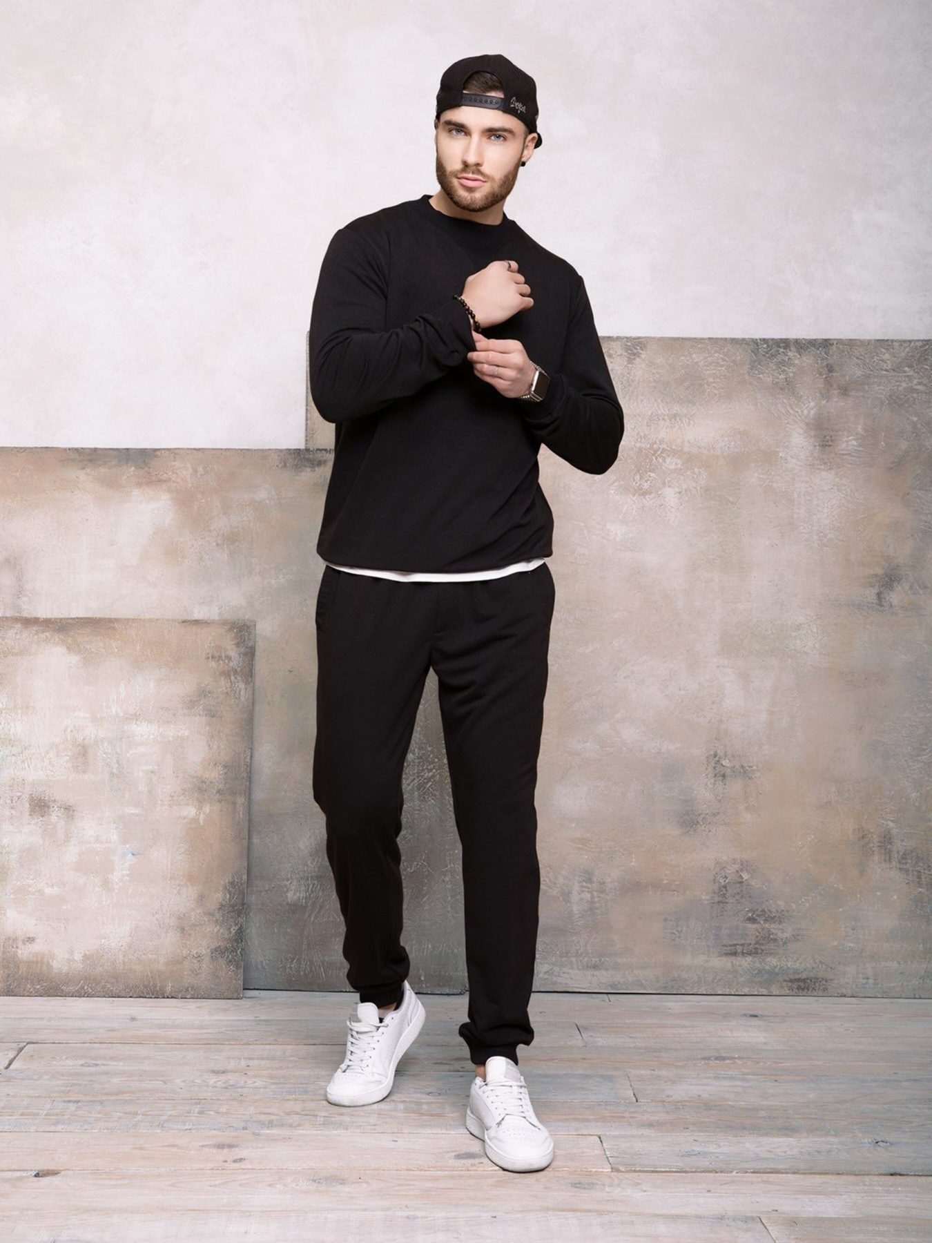 Свитшот ISSA Plus модель GN-419_black Фото