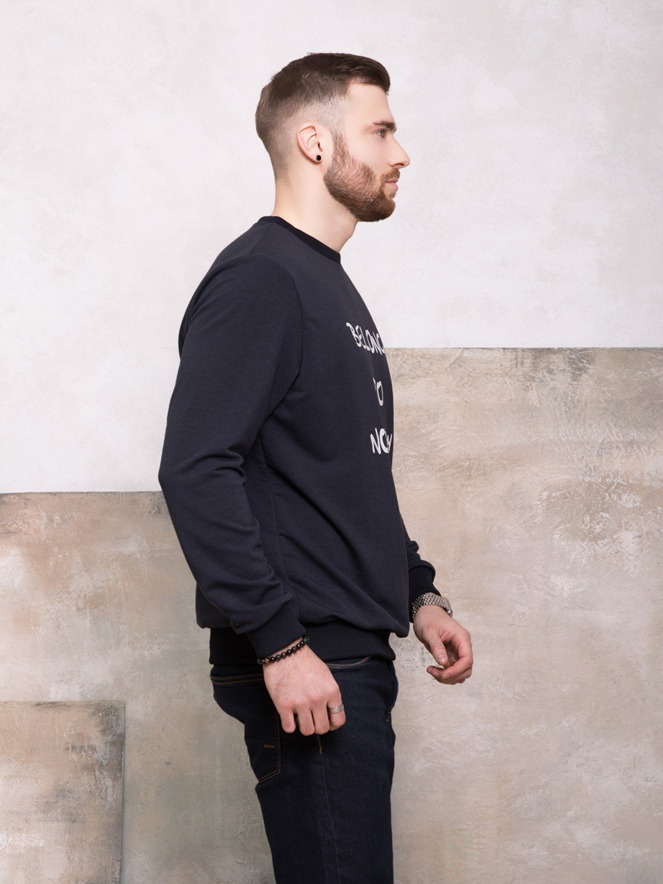 Свитшот ISSA Plus модель GN-420_darkblue Фото