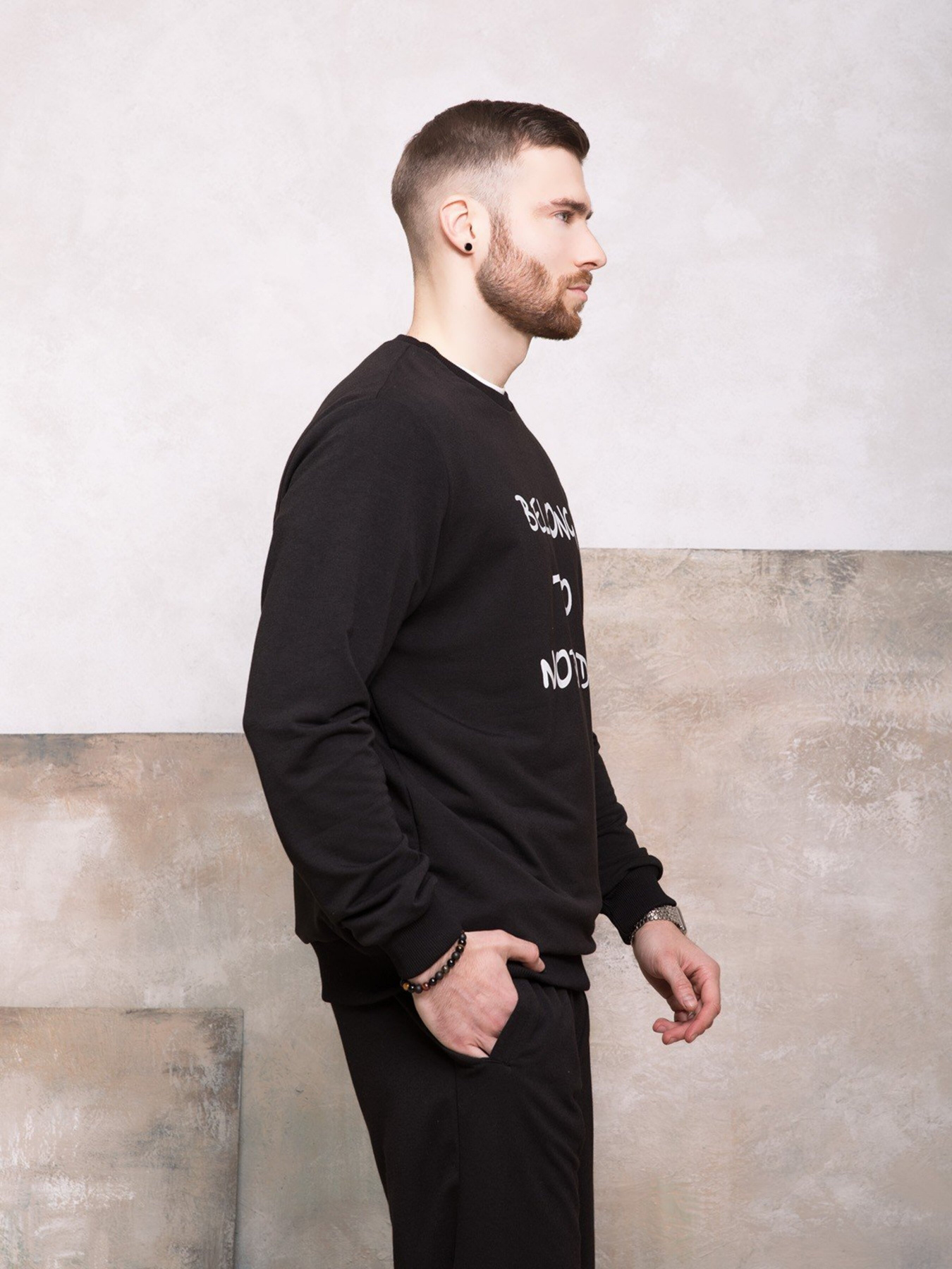 Свитшот ISSA Plus модель GN-420_black Фото