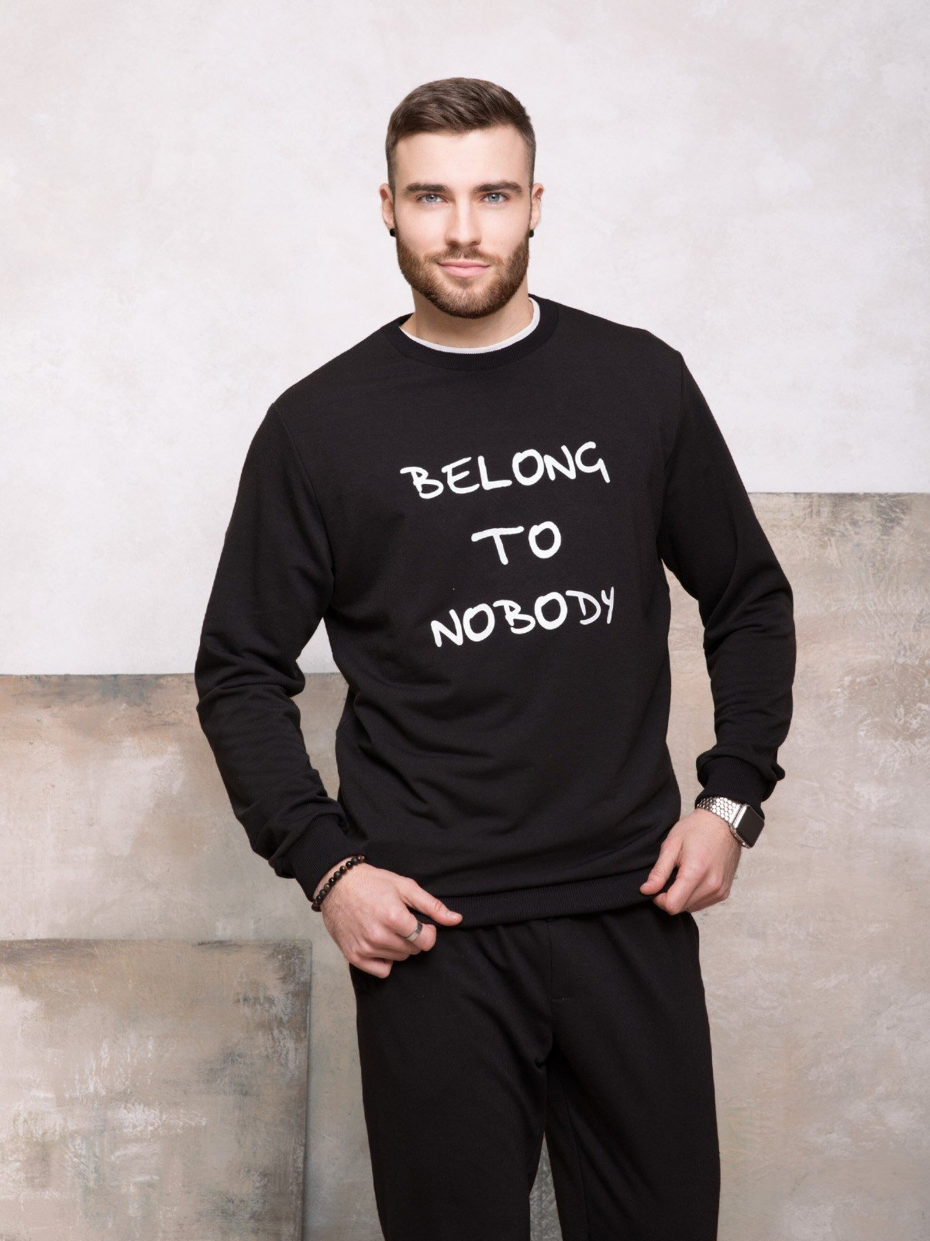 Свитшот ISSA Plus модель GN-420_black Фото