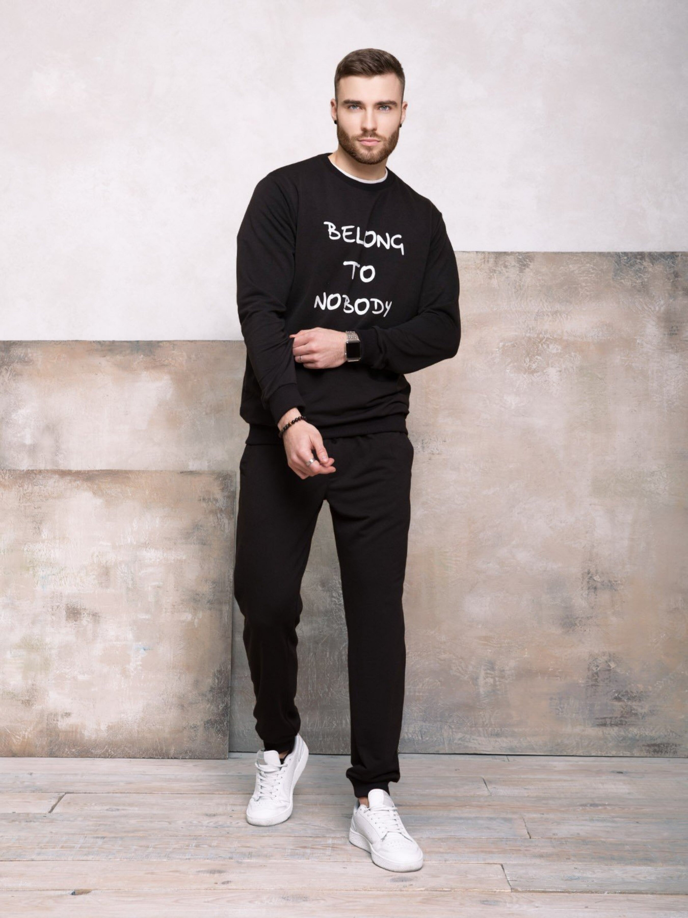 Світшот ISSA Plus модель GN-420_black Світшот ISSA Plus модель GN-420_black Фото