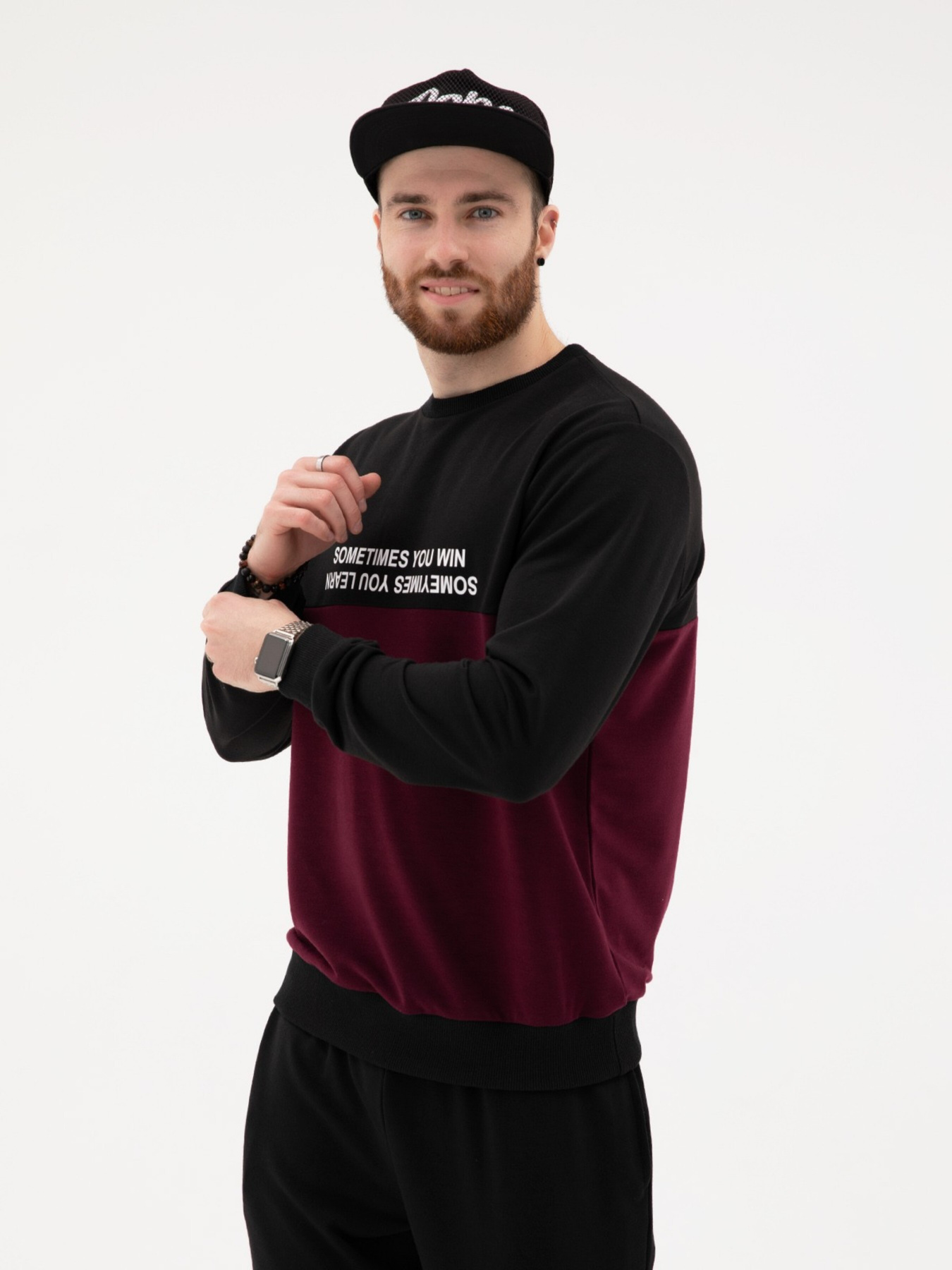 Світшот ISSA Plus Модель GN-427_black Фото