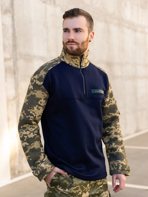 Кофта ISSA Plus модель GN-485_darkblue Фото