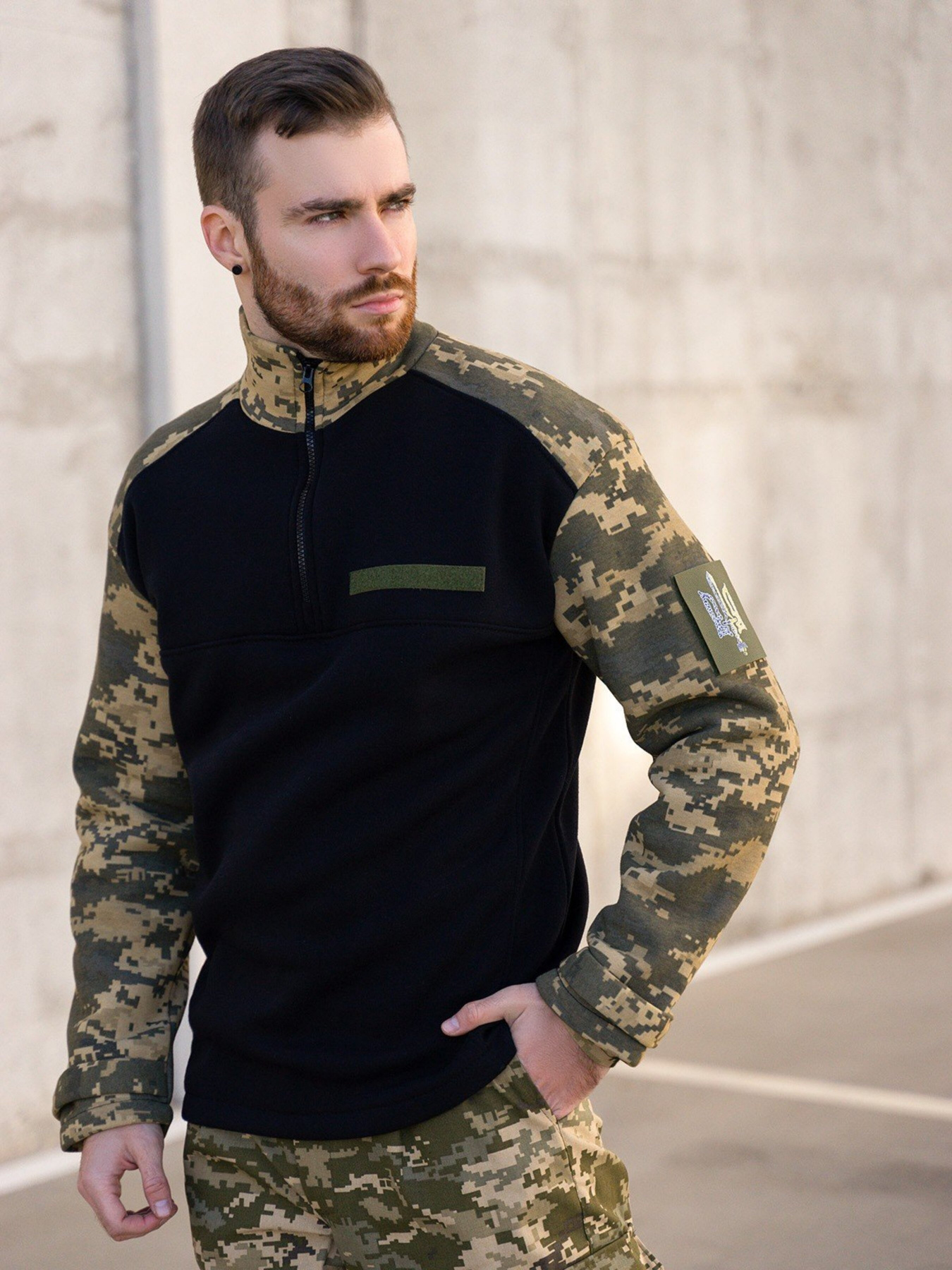 Кофта ISSA Plus модель GN-485_black Фото