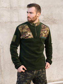 Кофта ISSA Plus модель GN-486_khaki Кофта ISSA Plus модель GN-486_khaki Фото