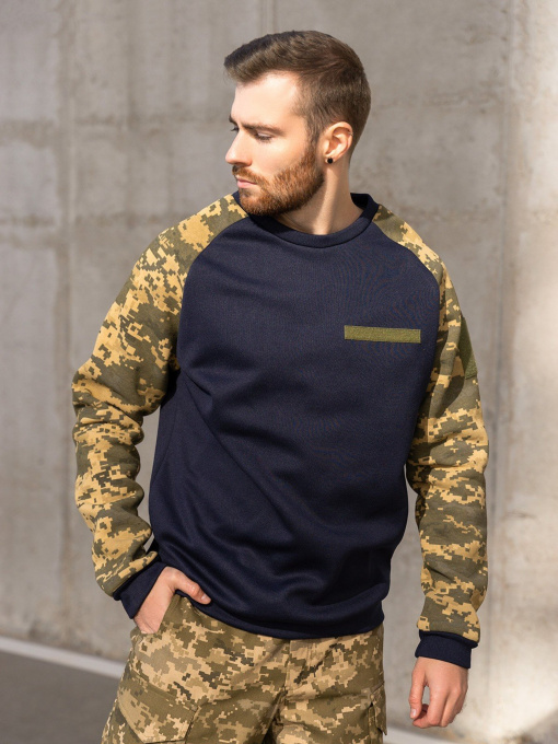 Свитшот ISSA Plus модель GN-490_darkblue Фото