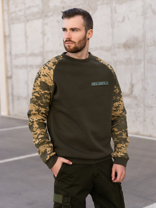 Свитшот ISSA Plus модель GN-490_khaki Фото