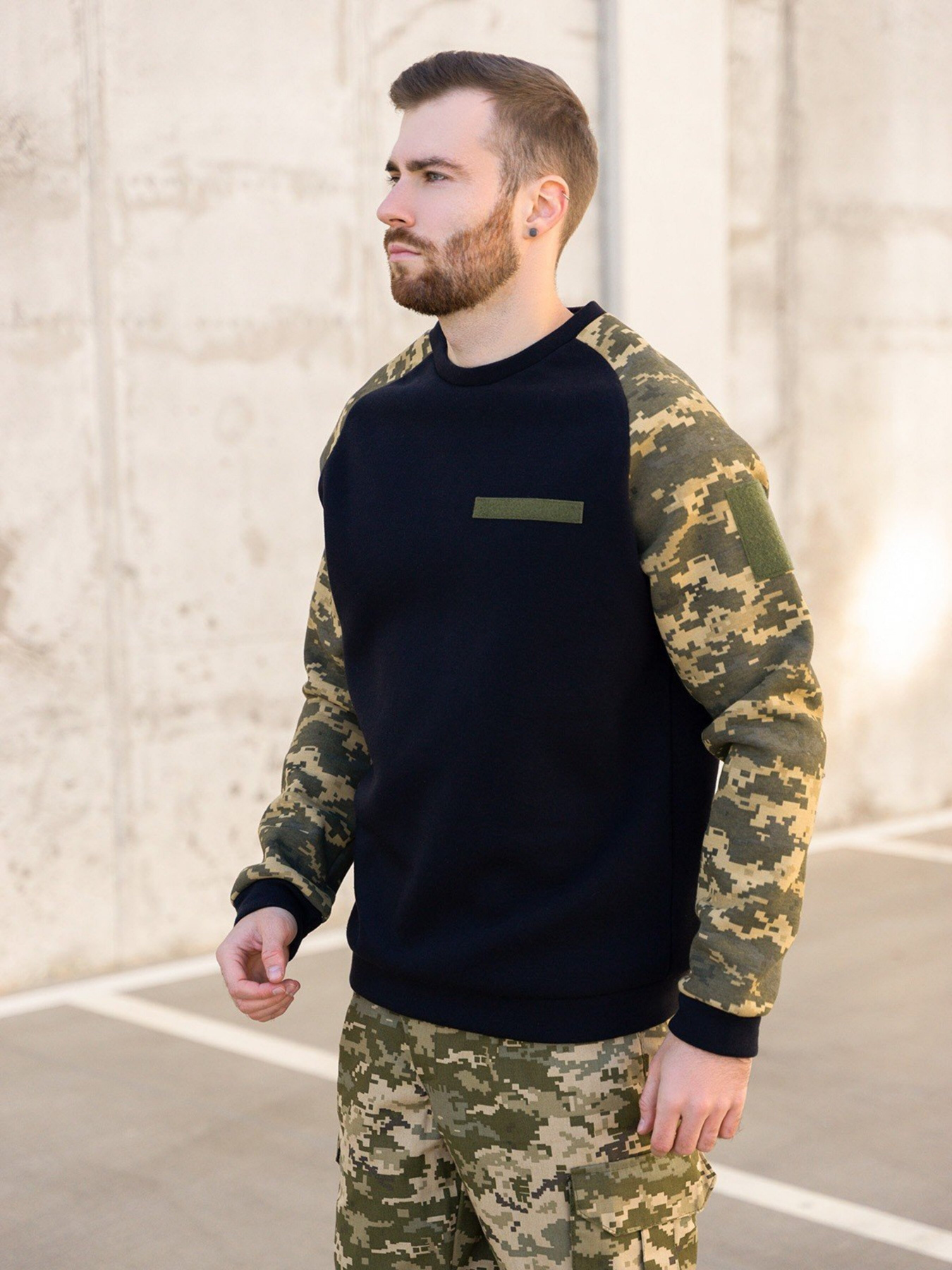 Свитшот ISSA Plus модель GN-490_black Фото