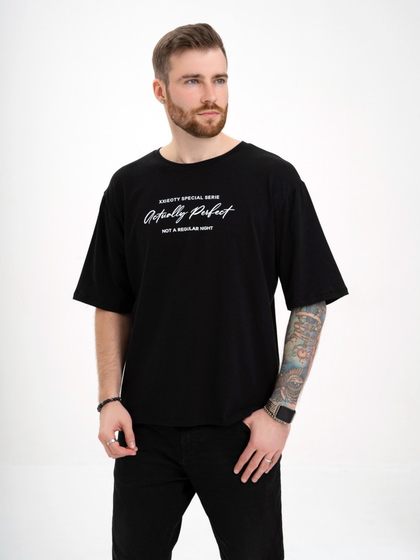 Футболка ISSA Plus модель GN-532_black Фото