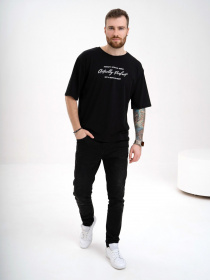 Футболка ISSA Plus модель GN-532_black Футболка ISSA Plus модель GN-532_black Фото