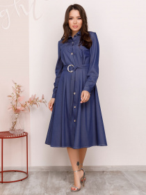 Сукня міді ISSA Plus модель SA-147_blue Фото