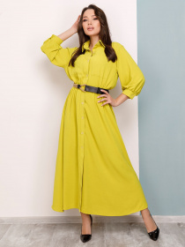 Платье макси ISSA Plus модель SA-169_olive Фото