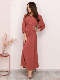 Сукня максі ISSA Plus модель SA-169_darkpink Фото