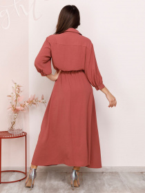 Сукня максі ISSA Plus модель SA-169_darkpink Фото