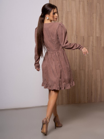 Сукня міні ISSA Plus модель SA-348_darkbeige Фото