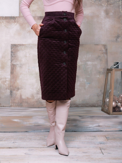 Юбка миди ISSA Plus модель SA-95_purple Фото