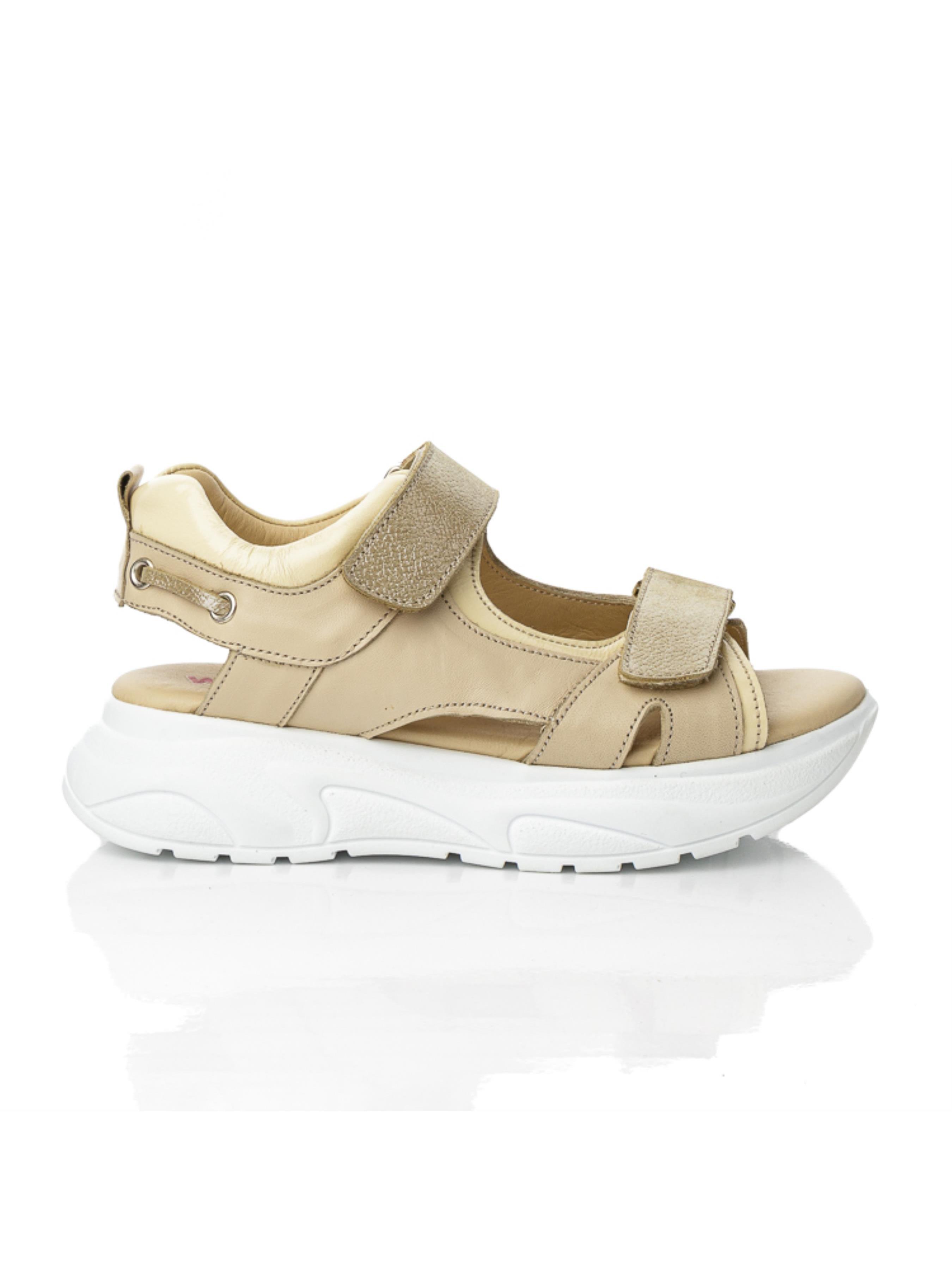 Шкіряні Дитячі Сандалії Woopy  (p10050) колір бежевий