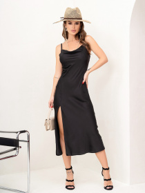 Сукня міді ISSA Plus модель 13882_black Фото