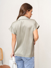 Блуза ISSA Plus модель 14066_olive Фото